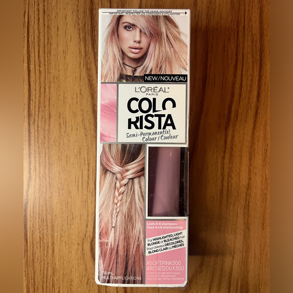 L'Oréal Paris Colorista Semi Permanent Hair Colour - 300 Soft Pink
